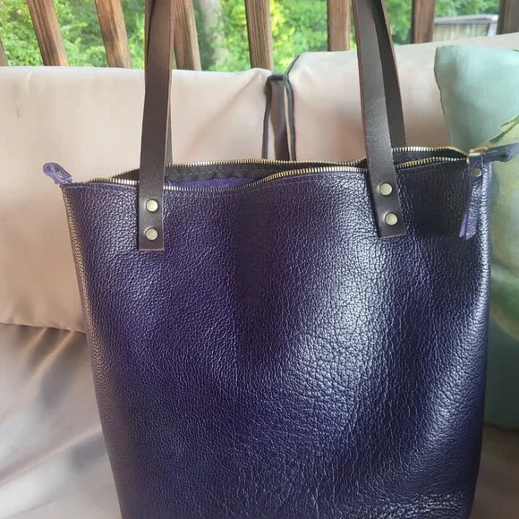 PLG small zip tote in COBALT - Picture 5 of 6